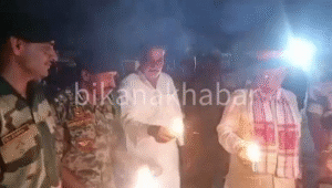 केंद्रीय मंत्री अर्जुनराम मेघवाल ने बीएसएफ के जवानों के साथ मनाई दीपावली देखे वीडियो